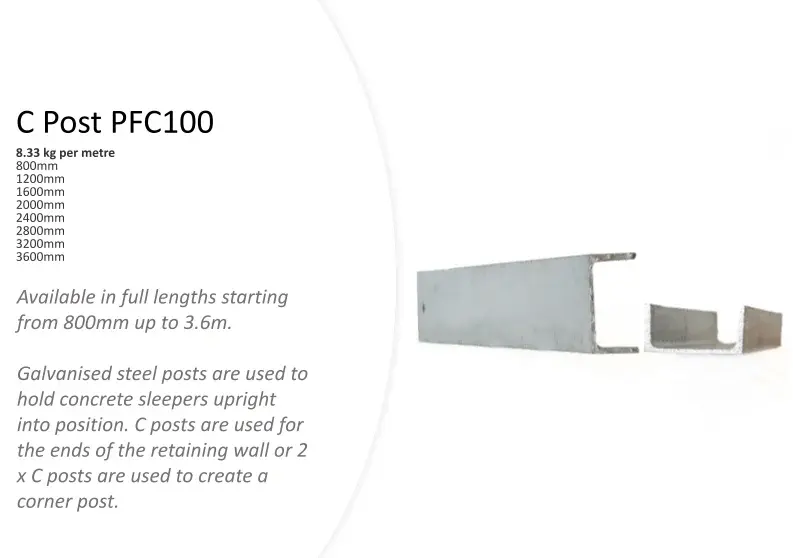 c-channel galvanised retaining post.webp