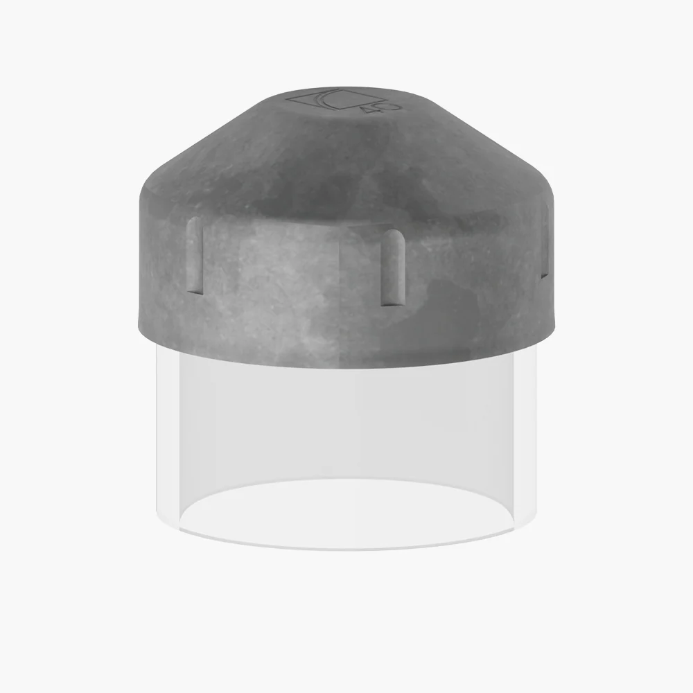Round Post cap 80nb PreGal