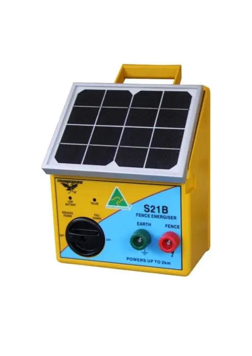 Thunderbird S-21B Electric Fence Solar Energiser 2km