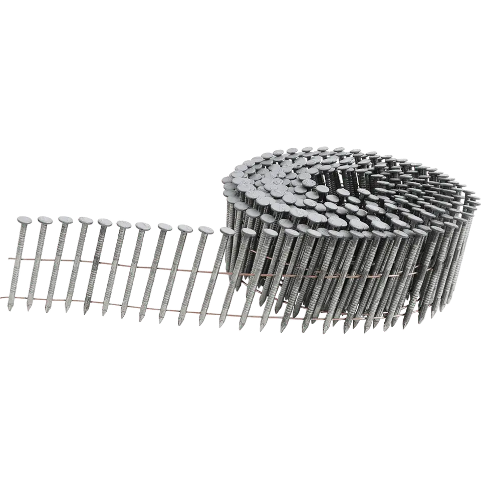 2.5mm x 45mm Hot Dip Galvanised Ring Shank Flat Head 15 Degree Wire Collated Coil Nails EACH