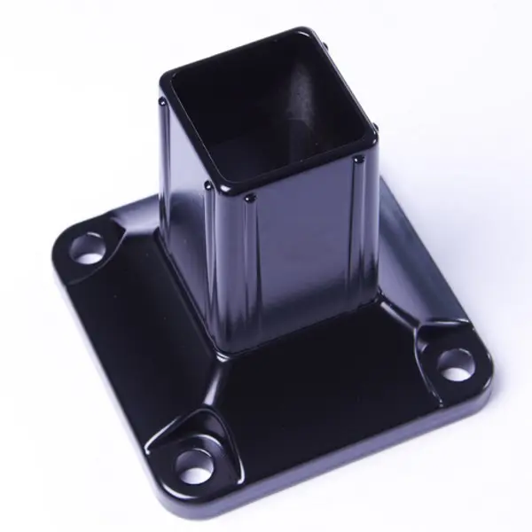 Post Base 4 Hole 50mm PC Black