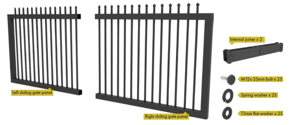 Zeus steel sliding gate kit 4260mm W