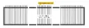 Zeus Steel Sliding Gate 2090mm H Extension Panel 