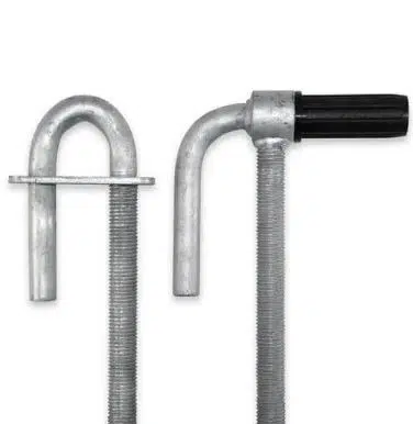 25NB 400mm Timber Post Hinge Set Rotech Rural