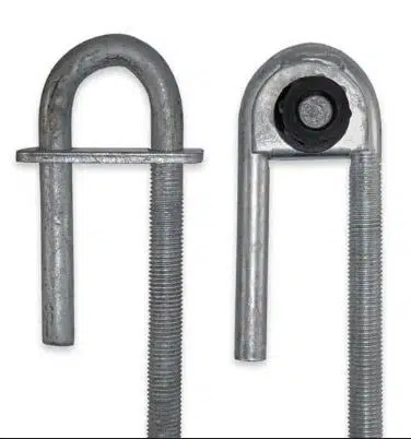 400mm 'LowLoc' Timber Post Hinge Set Rotech Rural