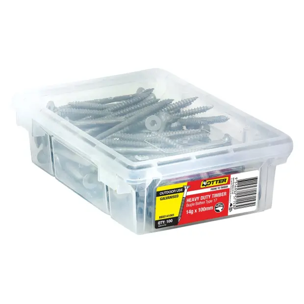 14-10 x 100mm x 100 Batten Screw (Airco Pack)