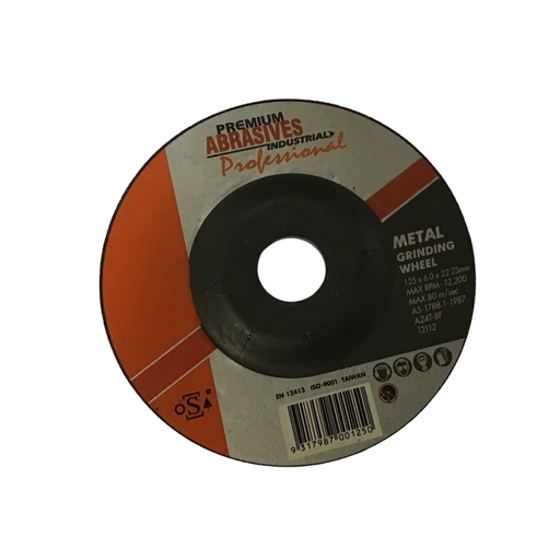 [125.6.22MGD] GRINDING WHEEL, METAL, DEPRESS 125 x 6.0mm, 22mm BORE