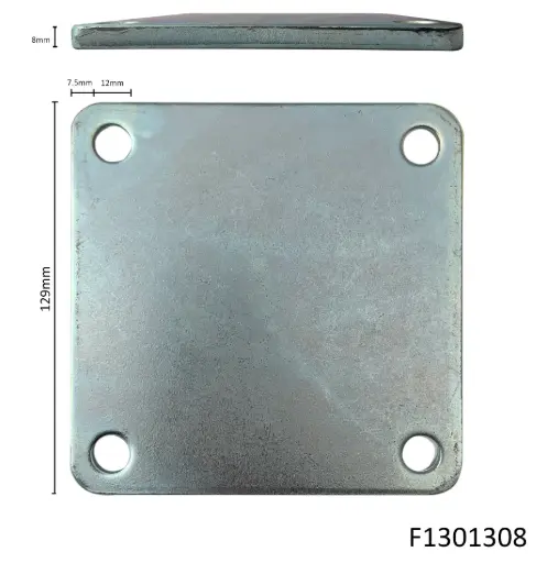 [F130SP10 - Base Plate] Post Base Plate 130 x 130mm x 8mm Galv