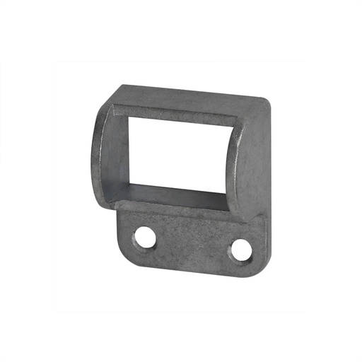 [FB38VR] Pool Panel Bracket - 38x25mm Raked | Mill Finish