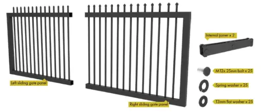 Zeus steel sliding gate kit 4260mm W