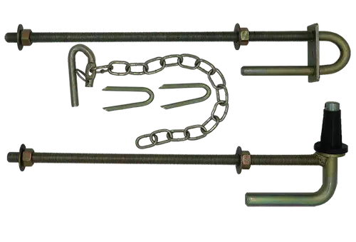 [FGHS400(SSST)32] 400mm Field Gate Hinge Set With Field Gate Screw Latch