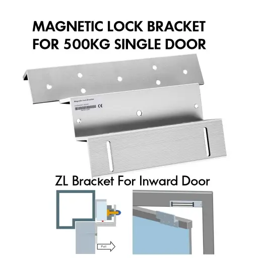 [SM-ZL-500-W] L&Z Bracket for 500KG Maglock
